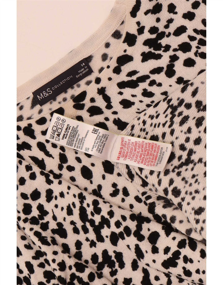 Maglione maglione con scollo a barca da donna Marks & Spencer UK 14 Beige medio