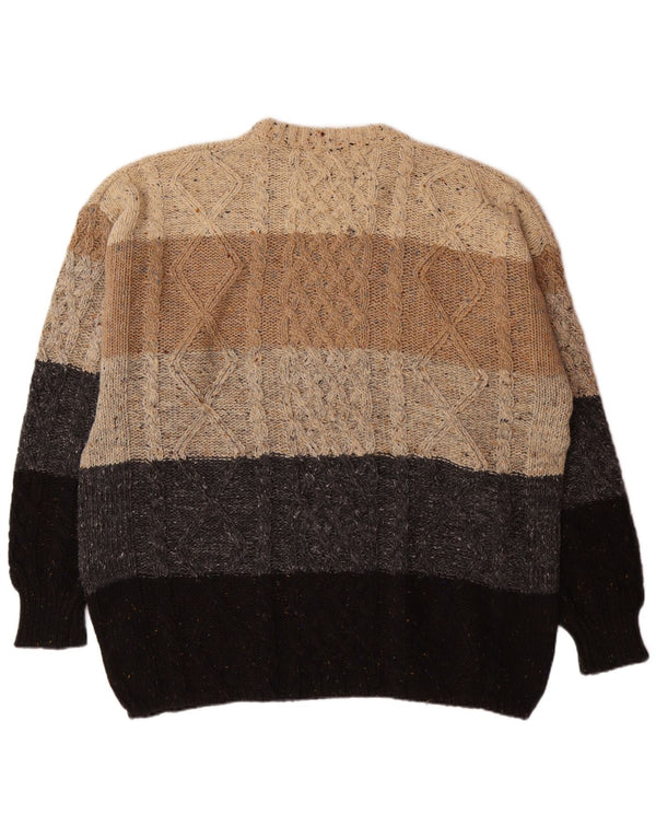 Maglione maglione girocollo da uomo NEW FAST 2XL multicolore a blocchi di colore