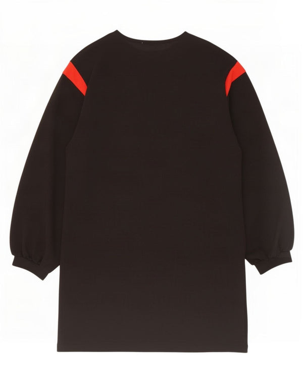Zara Womens Long Sleeve Jumper Dress UK 14 Medium Black Colourblock