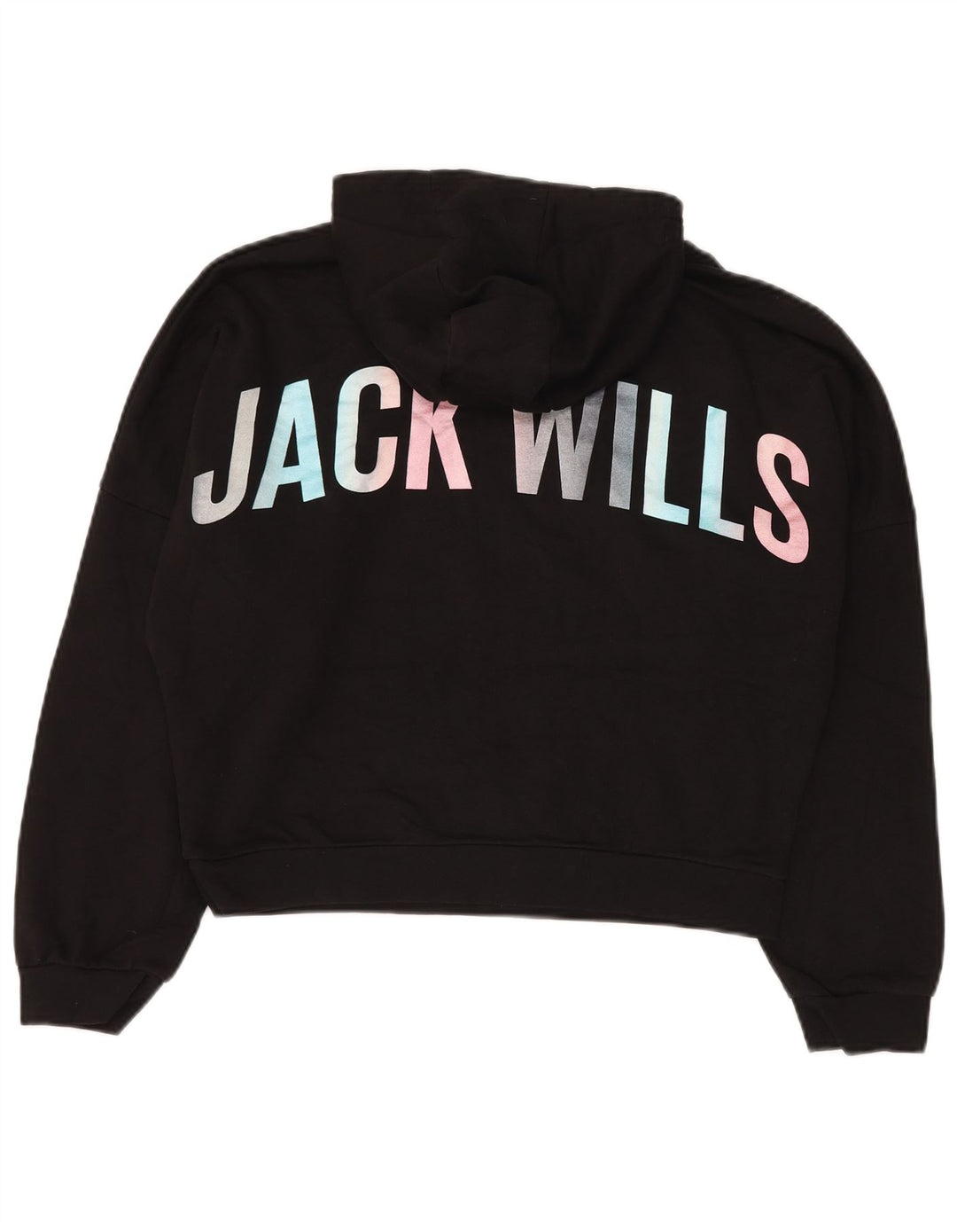 JACK WILLS Maglione con cappuccio grafico oversize da bambina 14-15 anni Nero