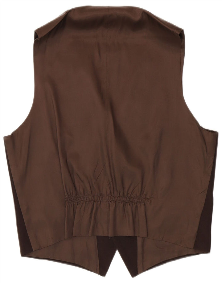 Gilet vintage da uomo marrone medio