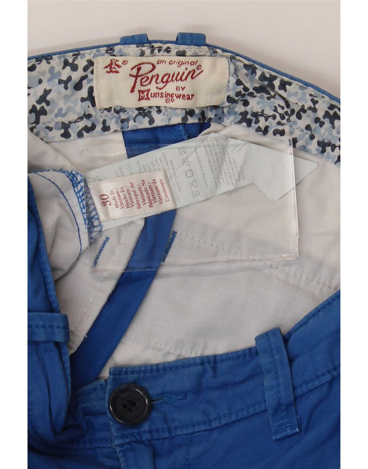 Pantaloncini chino da uomo Penguin W30 cotone blu medio