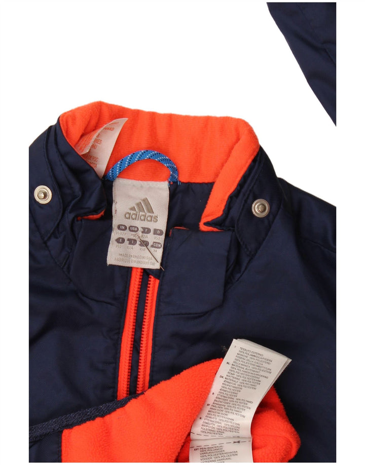 Giacca a vento Adidas da ragazzo 11-12 anni in poliammide color block blu navy