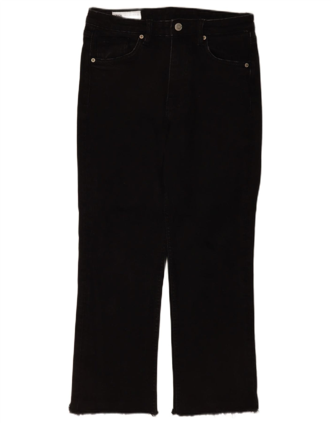 Jeans corti da donna Zara EU 38 piccoli W28 L25 neri