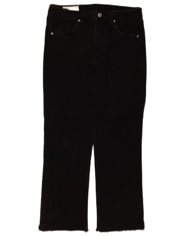 Jeans corti da donna Zara EU 38 piccoli W28 L25 neri