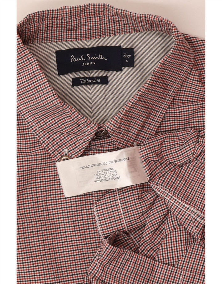 Camicia da uomo su misura Paul Smith, in cotone a quadri rossi piccoli