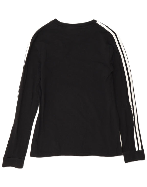 Top Adidas da donna a manica lunga UK 8 Small Nero