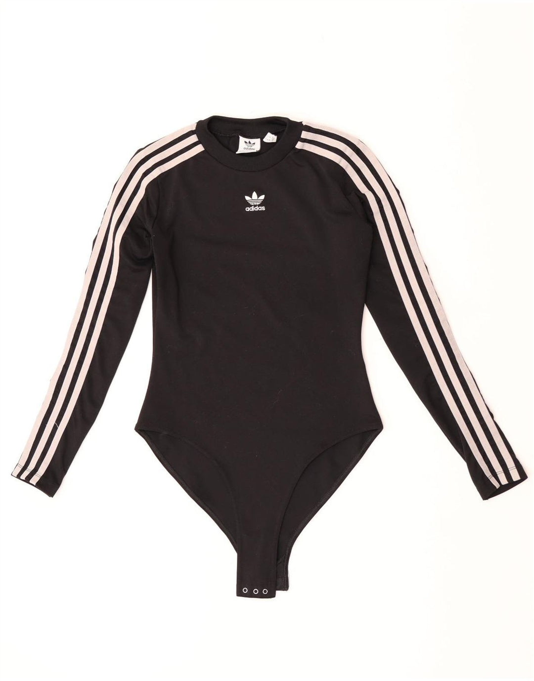 Body a maniche lunghe da donna Adidas UK 8 Small poliestere nero