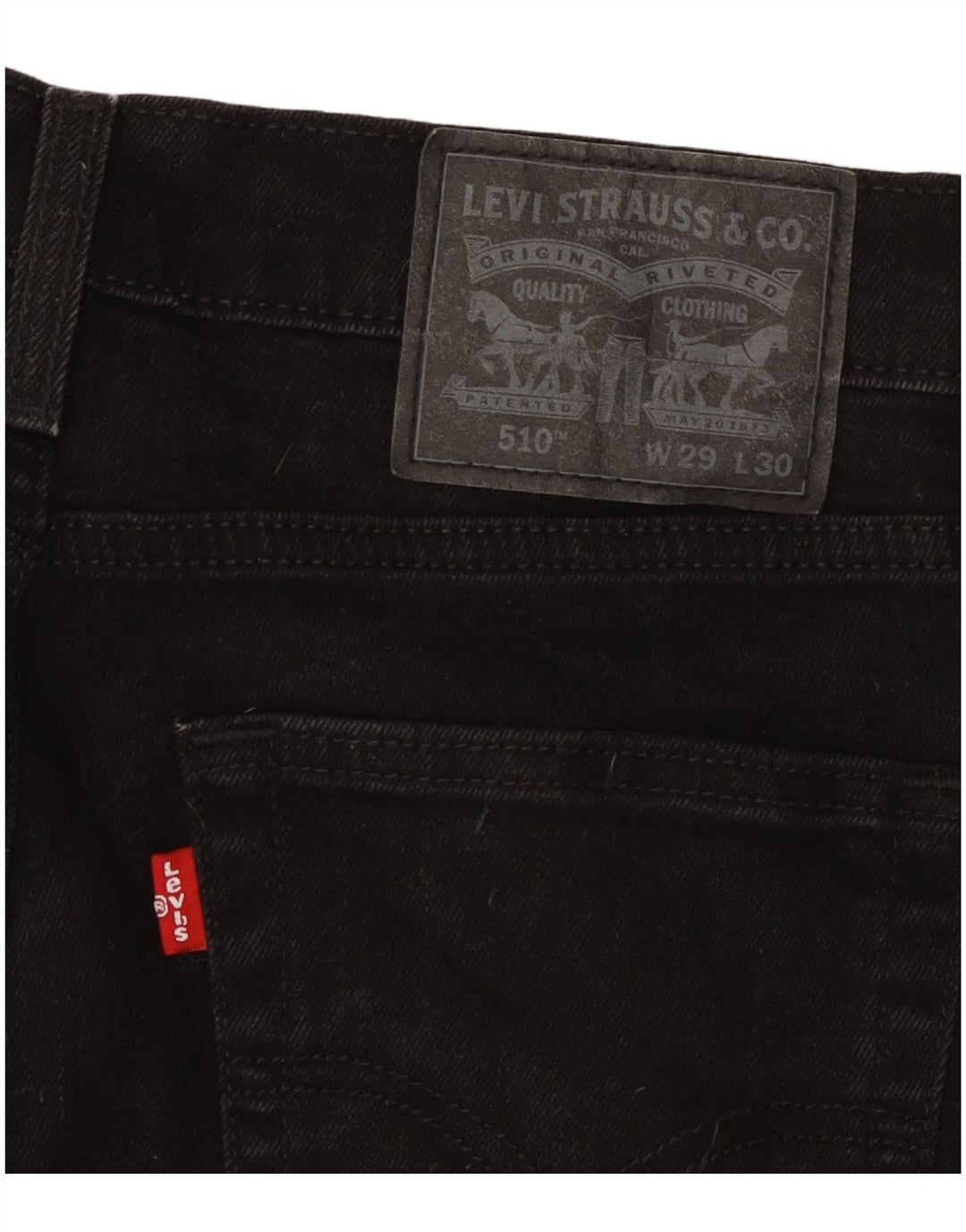 LEVI'S Jeans skinny 510 da donna W29 L27 cotone nero