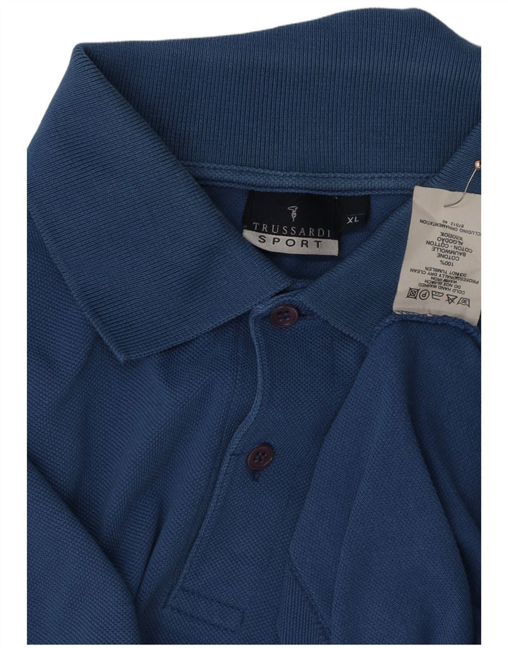 Polo Uomo TRUSSARDI XL Blu Cotone