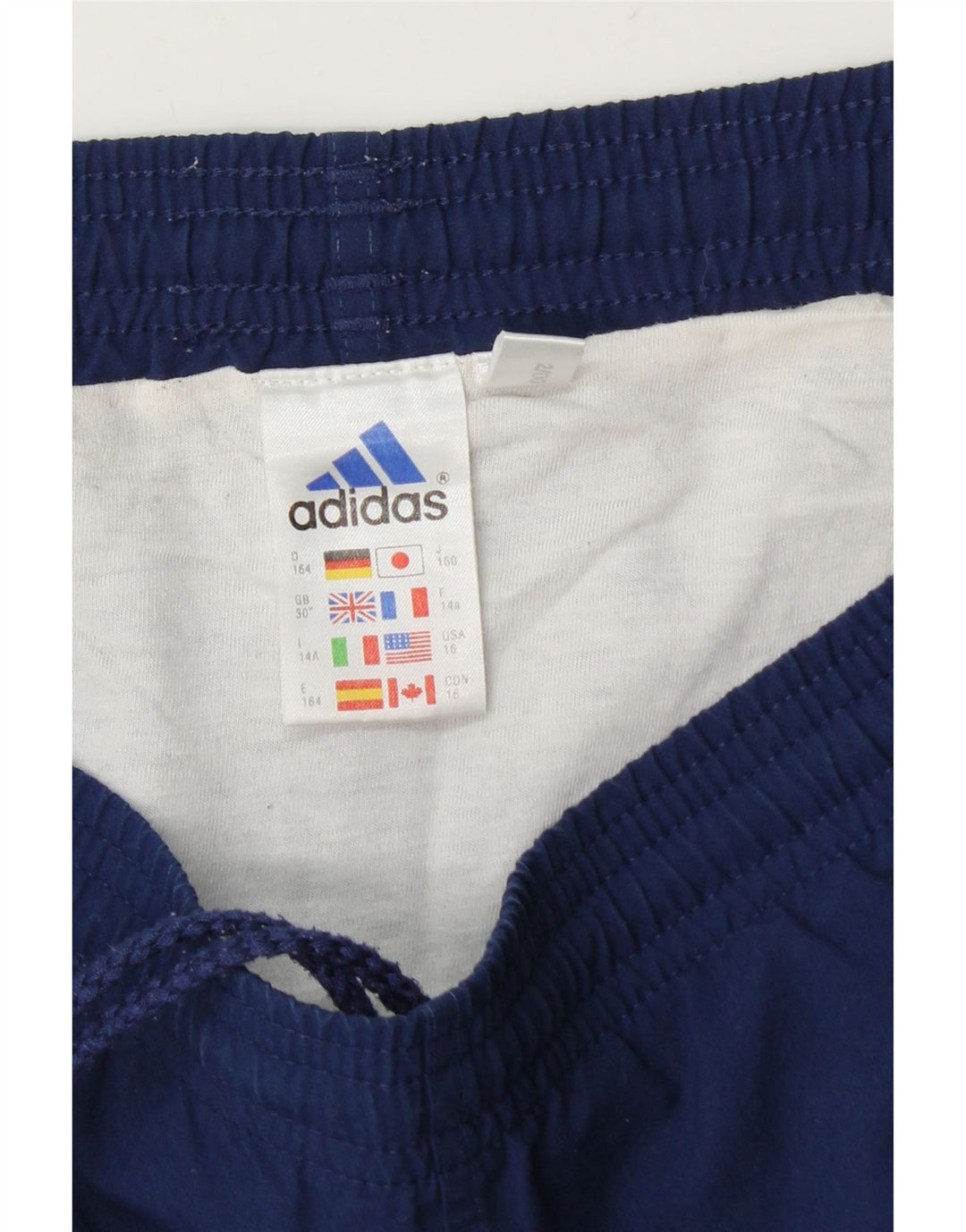 Pantaloncini sportivi da uomo Adidas medi in poliestere blu navy