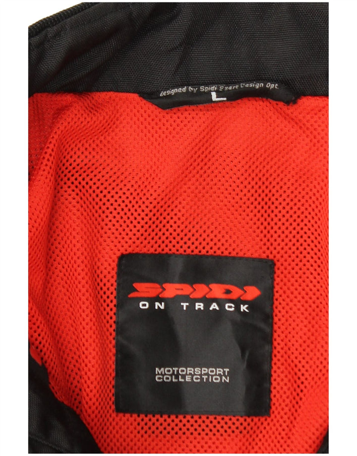 Giacca Spidi Graphic Moto Racer da uomo UK 40 Large Nera