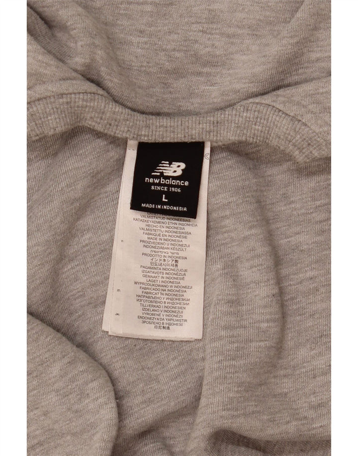 Felpa da uomo New Balance Maglione grande cotone chiazzato grigio