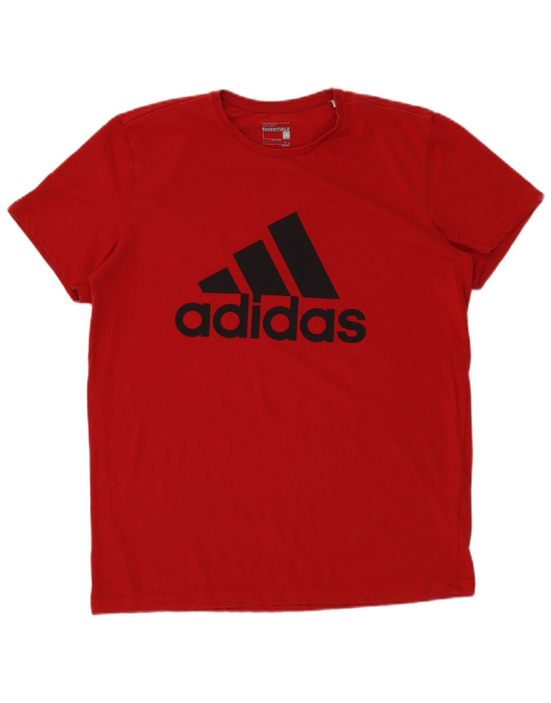 T-shirt grafica ADIDAS da uomo Climalite, grande, in cotone rosso