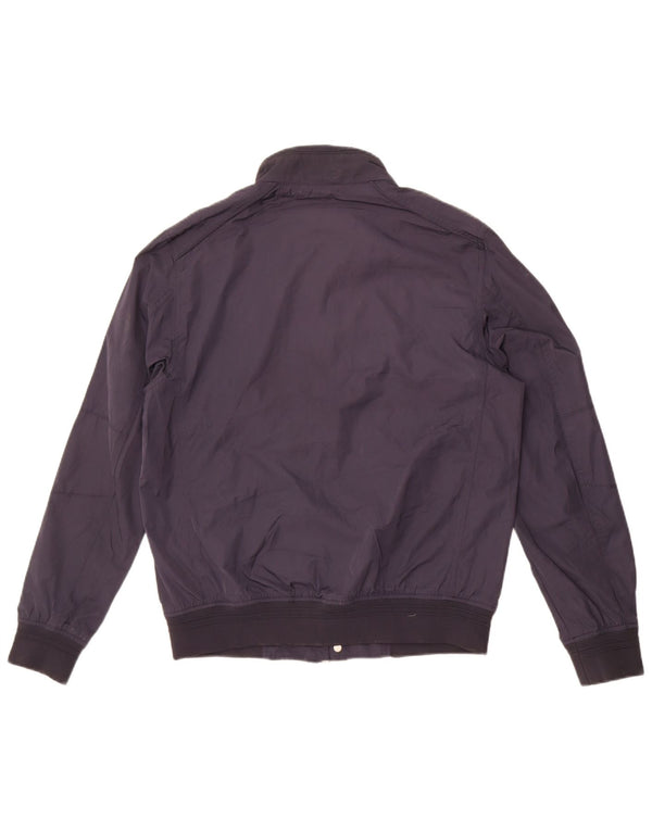 Giubbotto bomber da uomo Zara UK 40 grande poliestere blu navy