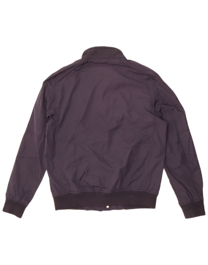 Giubbotto bomber da uomo Zara UK 40 grande poliestere blu navy