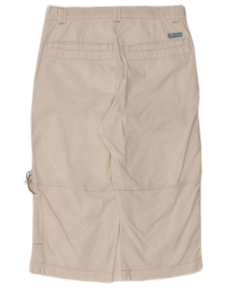 Bermuda cargo da donna Fordocks IT 44 medio W30 cotone bianco sporco