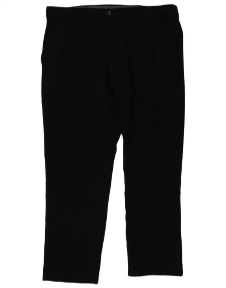 Pantaloni chino regolari dritti da uomo Marks & Spencer W38 L29 Blu Navy