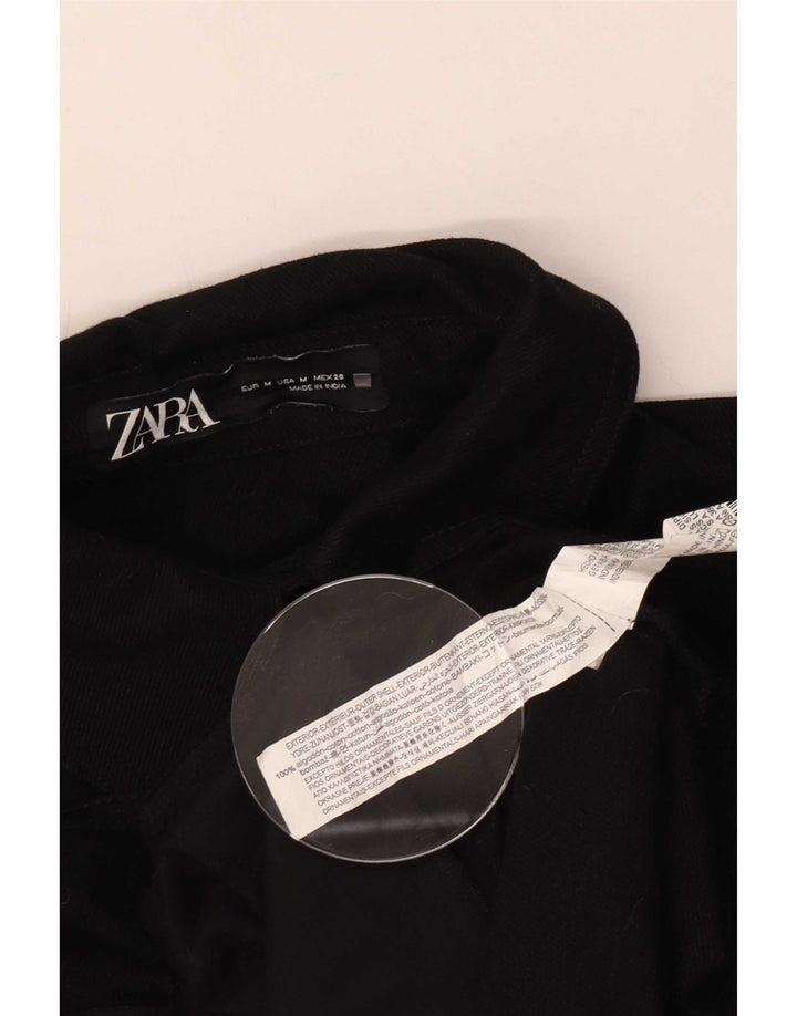 Camicia oversize da donna Zara UK 14 Cotone geometrico nero medio