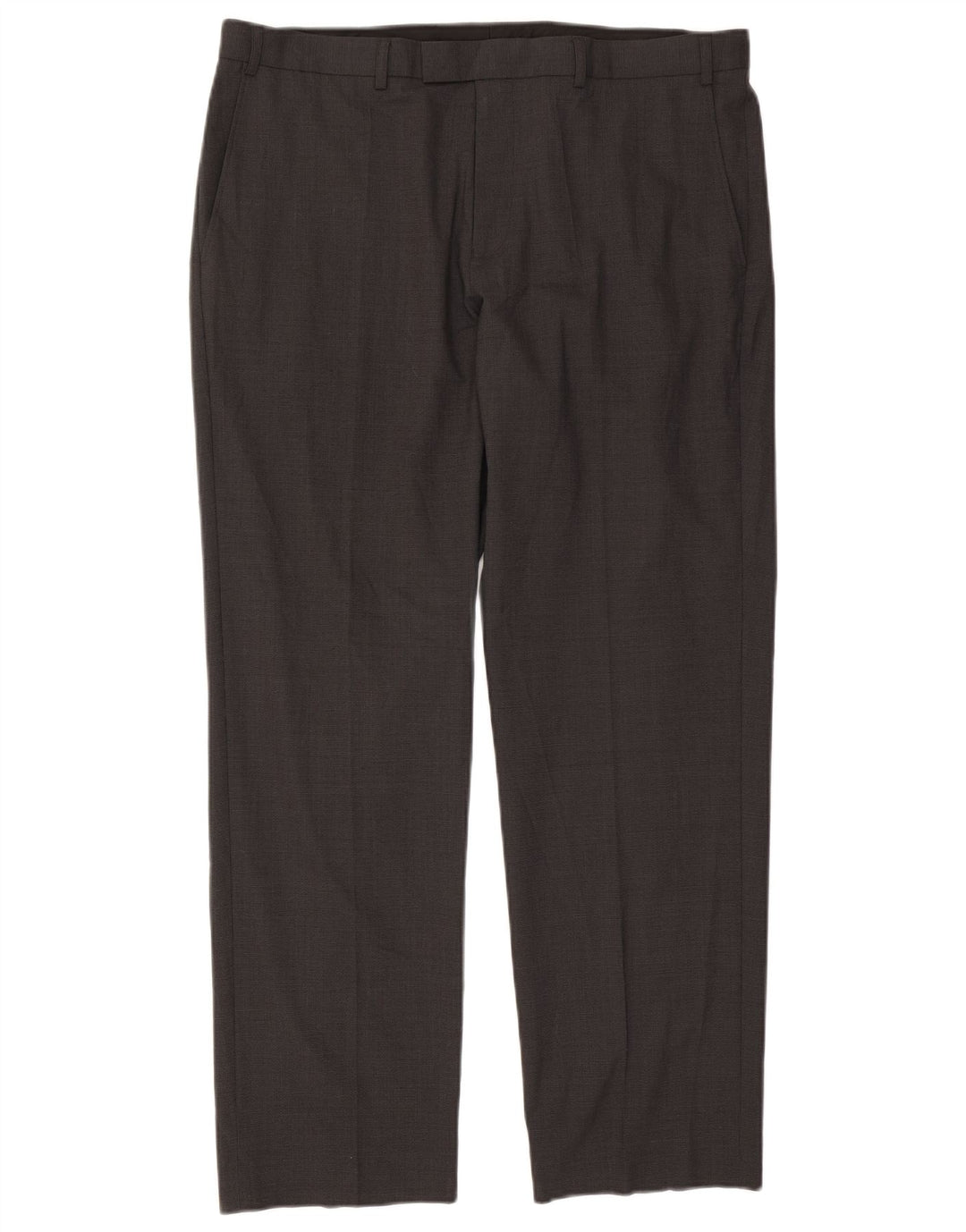 Pantaloni da abito vestibilità regolare da uomo Marks & Spencer W38 L31 lana nera