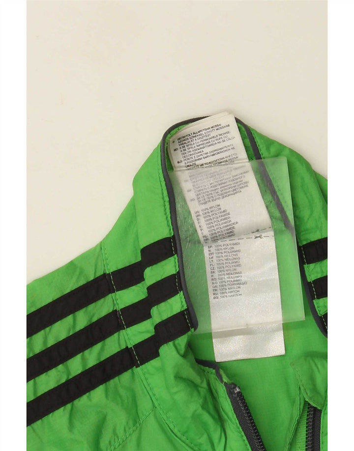 Giacca da ginnastica da uomo Adidas piccola in nylon verde