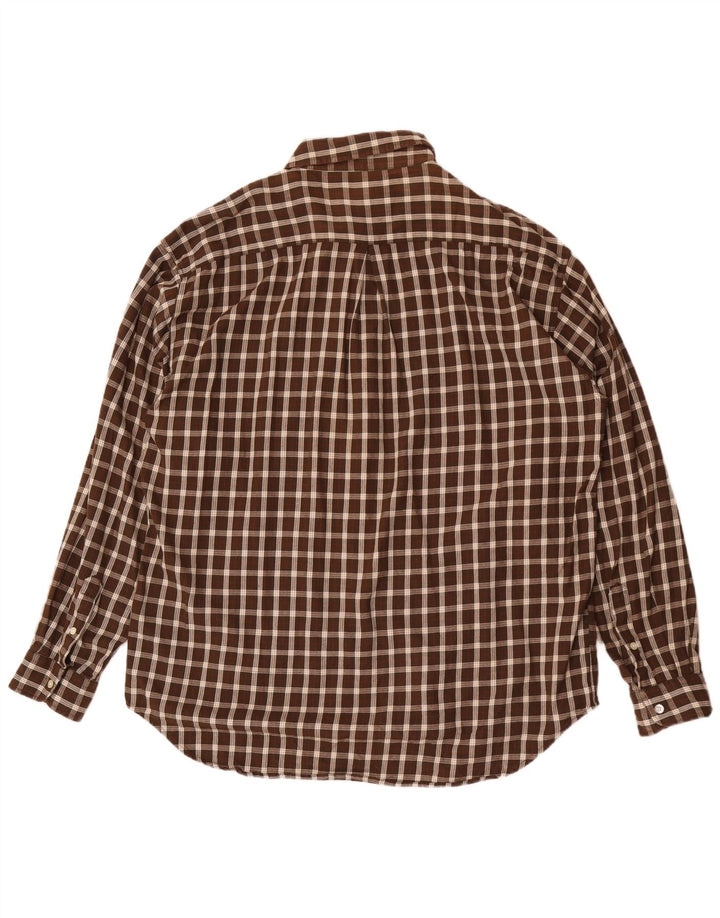Camicia Fila da uomo in flanella XL in cotone a quadri marrone