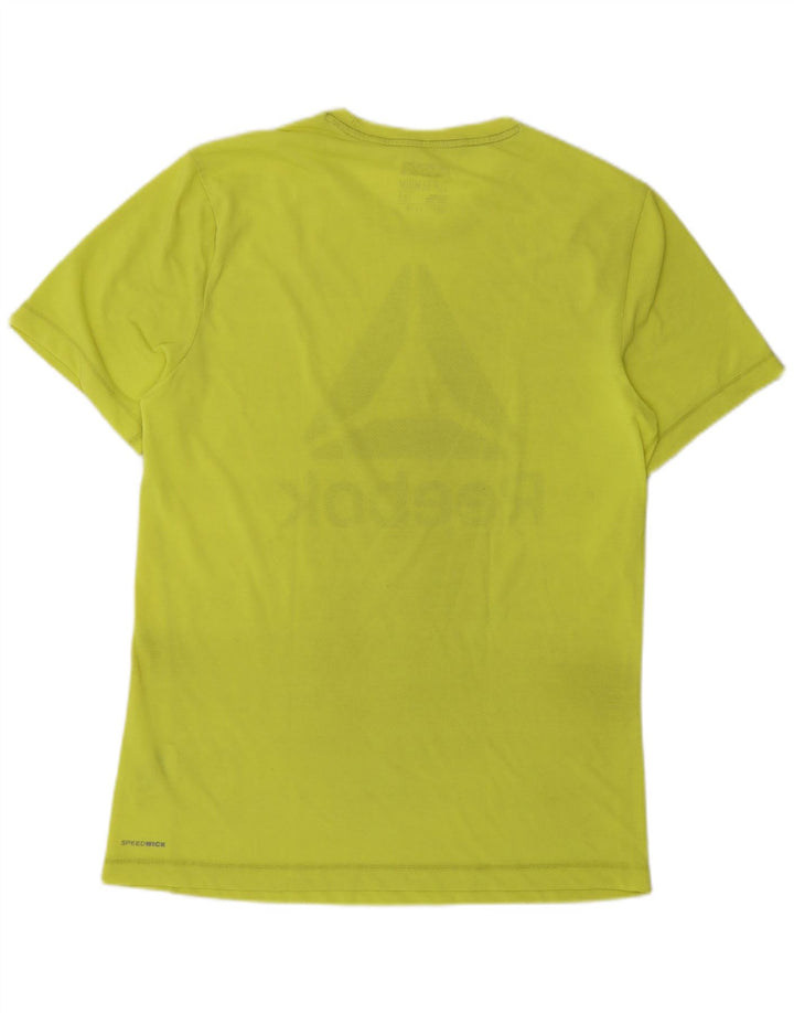 T-shirt grafica da uomo Reebok Top in poliestere verde medio