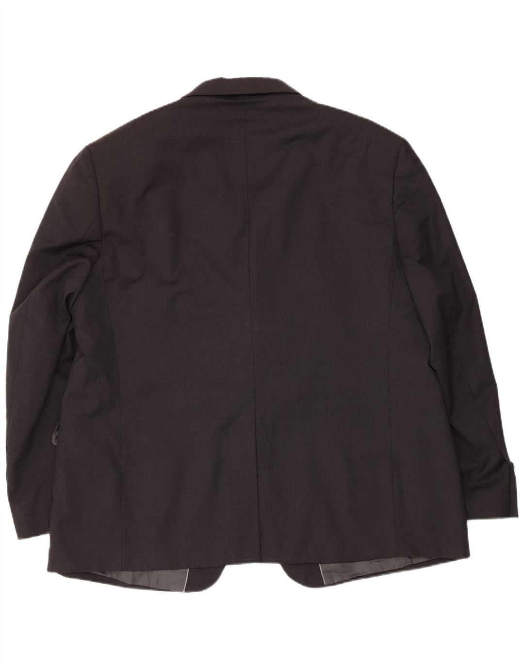 Giacca blazer corta a 3 bottoni Marks & Spencer da uomo UK 48 2XL Lana grigia