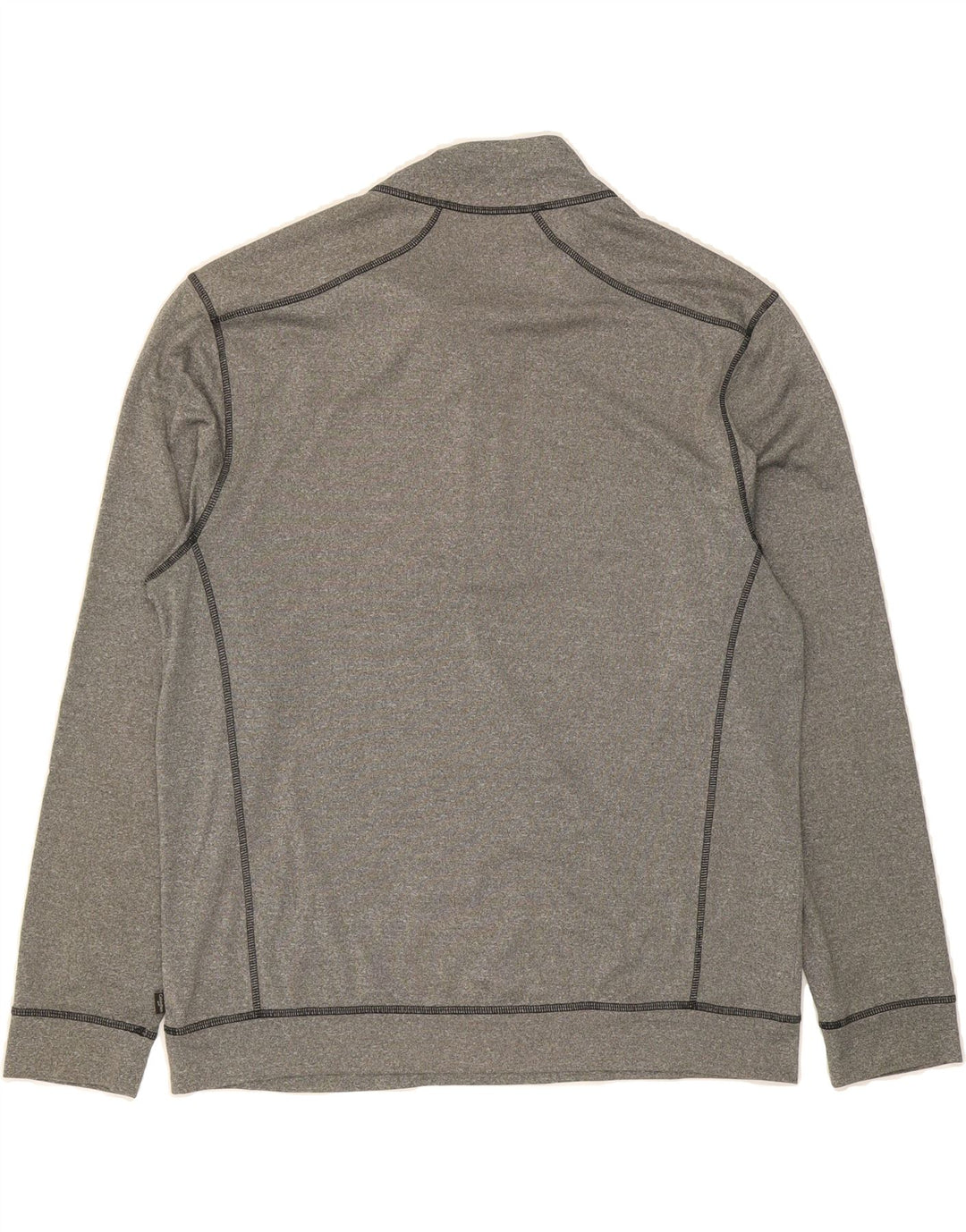 CALVIN KLEIN Mens Graphic Zip Neck Sweatshirt Jumper XL Grey Polyester Vintage Calvin Klein and Second-Hand Calvin Klein from Messina Hembry 