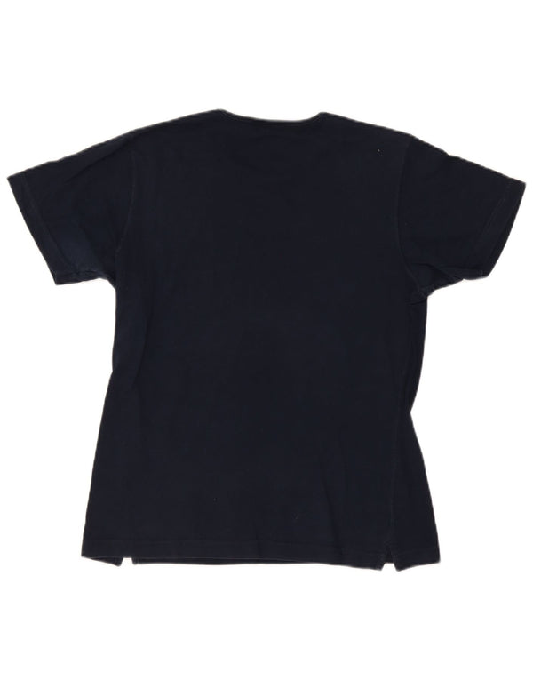 T-shirt grafica da donna Champion Top UK 14 cotone medio blu navy