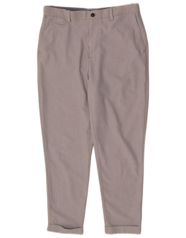 Pantaloni chino regolari affusolati da uomo Zara EU 40 medi W31 L25 grigi