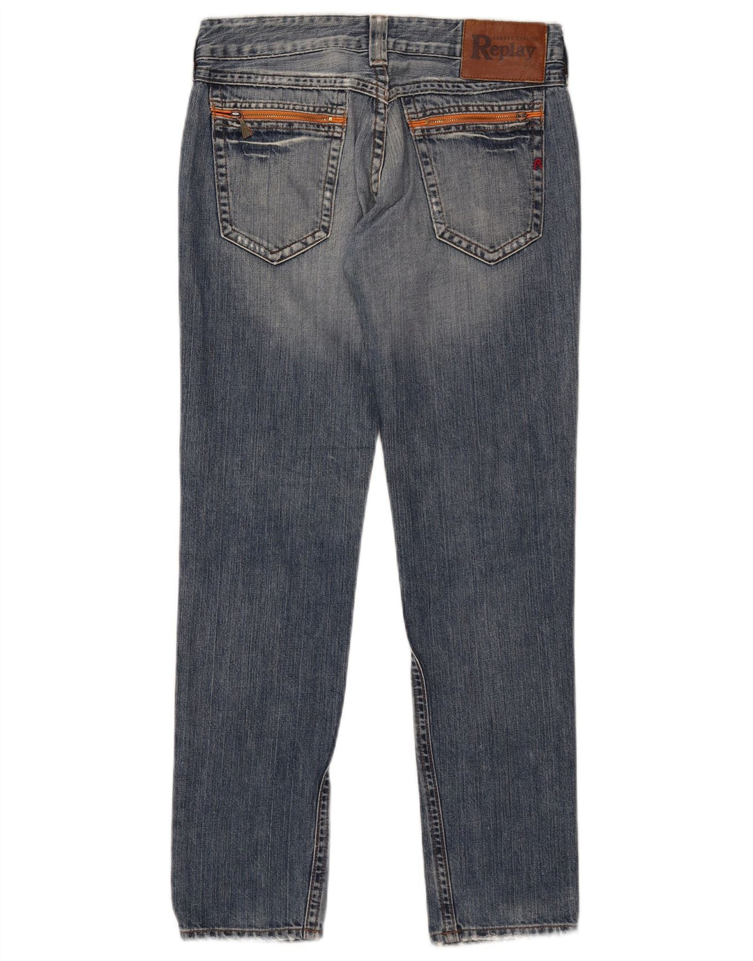 Jeans dritti da donna Replay W28 L30 cotone blu