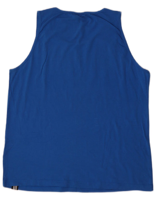 Canotta grafica da donna Adidas UK 20/22 XL cotone blu