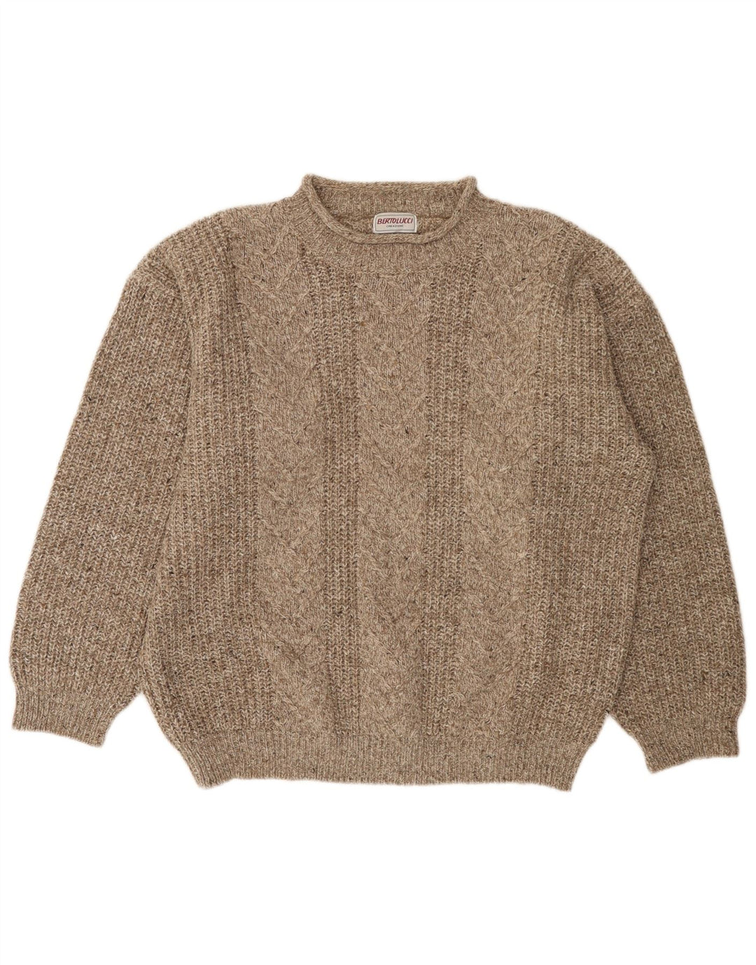 BERTO LUCCI Maglione maglione girocollo da uomo XL a righe grigie