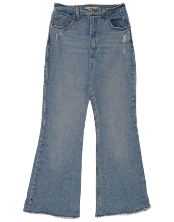 Jeans Levi's da donna svasati a vita alta effetto vissuto W26 L27 cotone blu