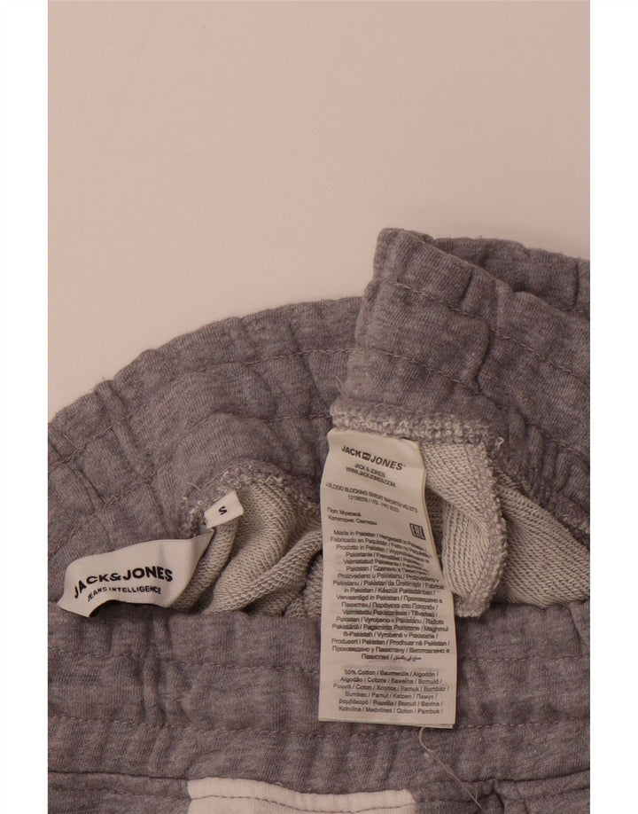JACK & JONES Pantaloncini sportivi con grafica da uomo Small in cotone color block grigio