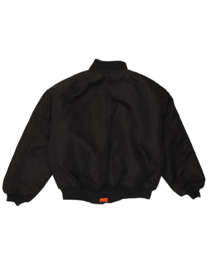 Giacca da aviatore da volo vestibilità ampia da ragazzo uniforme 9-10 anni retrò in nylon nero