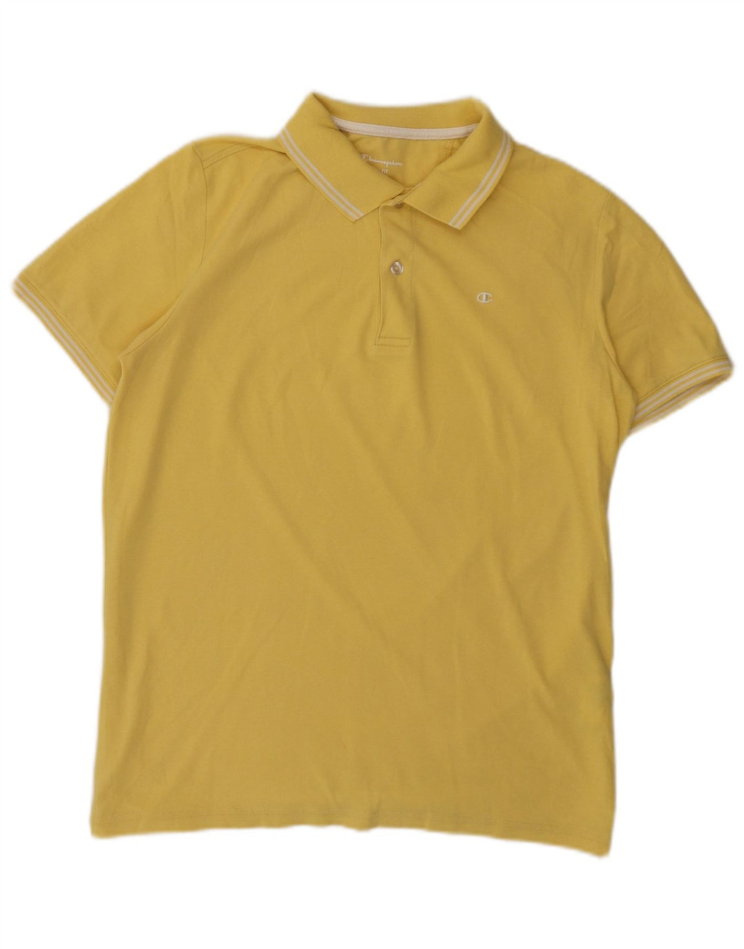 Polo da uomo Easy Fit CHAMPION in cotone giallo medio