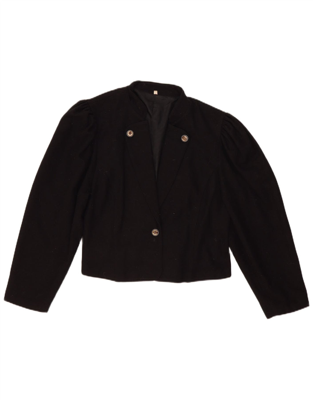 Giacca blazer vintage da donna a 1 bottone IT 44 lana nera media