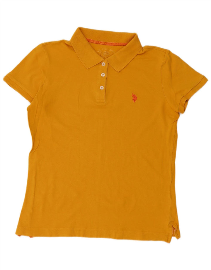 POLO ASSN. Polo da donna UK 14 media gialla