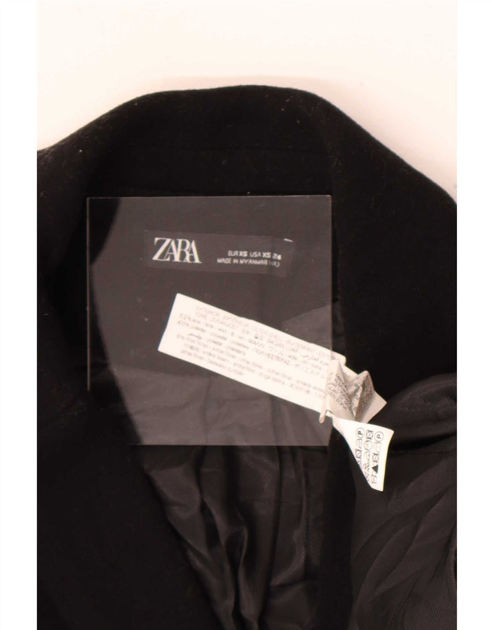 Cappotto doppiopetto da donna Zara UK 6 XS lana nera