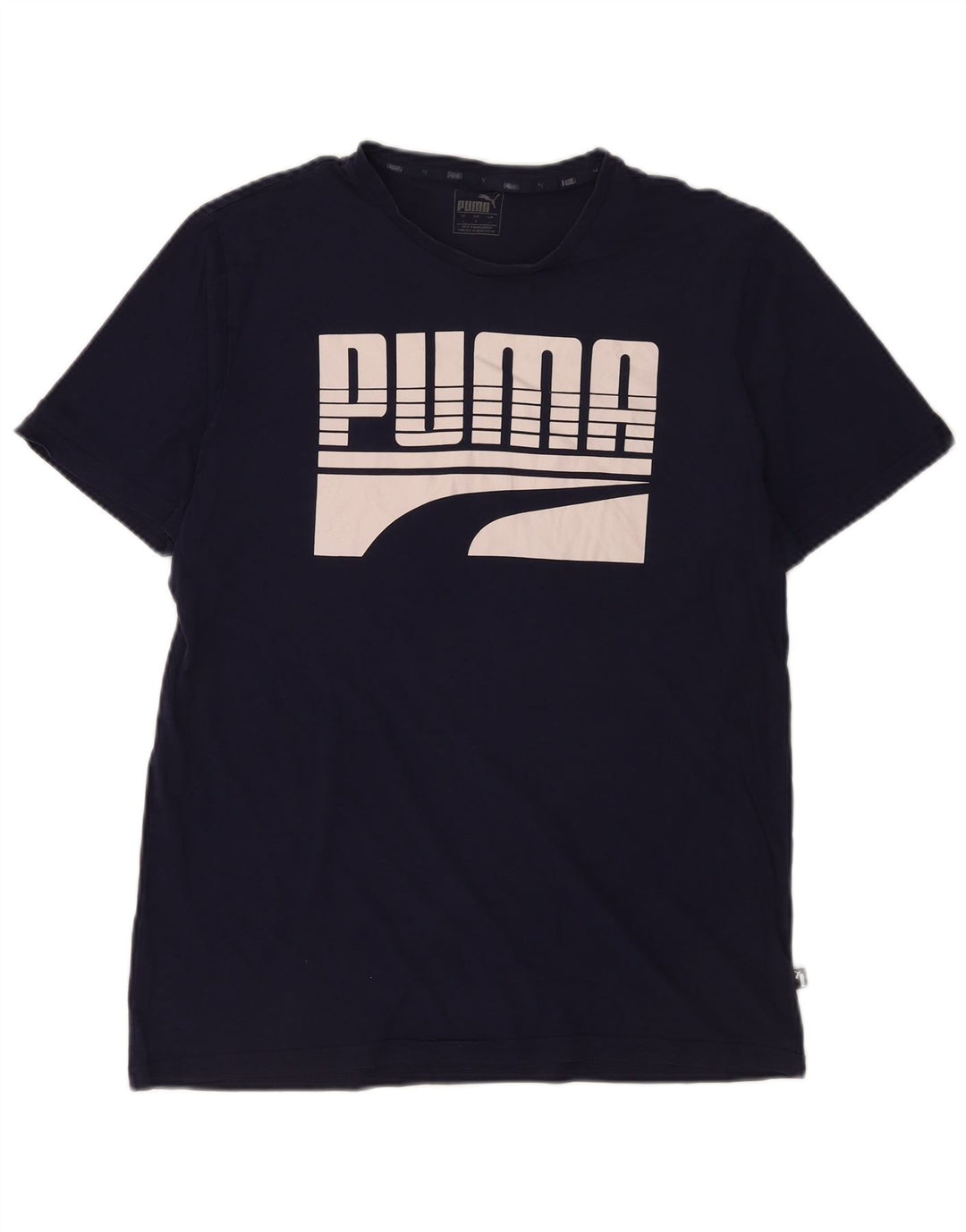 T-shirt grafica da uomo Puma Top Large Blu Navy
