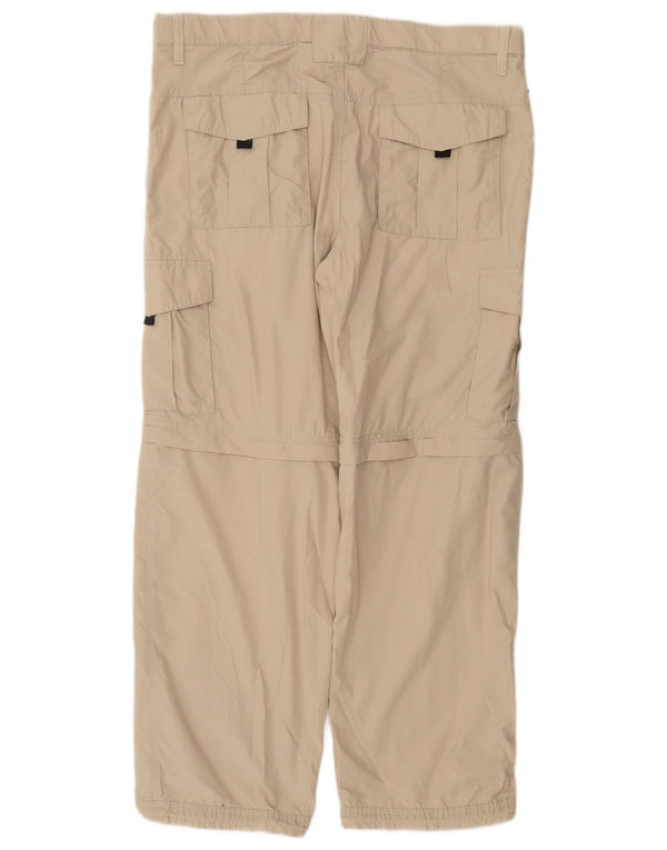Pantaloni cargo dritti da uomo Marks & Spencer W36 L29 cotone beige