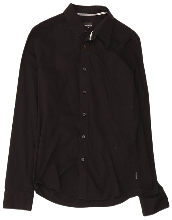 Camicia da uomo Calvin Klein Jeans nera media