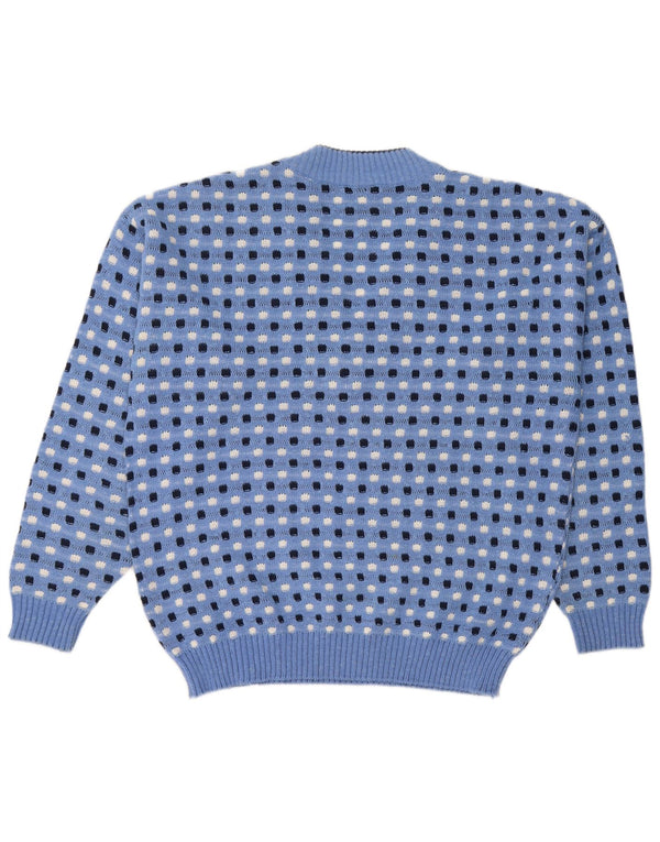 Maglione da donna con scollo a V C&A IT 48/50 XL cotone a quadri blu