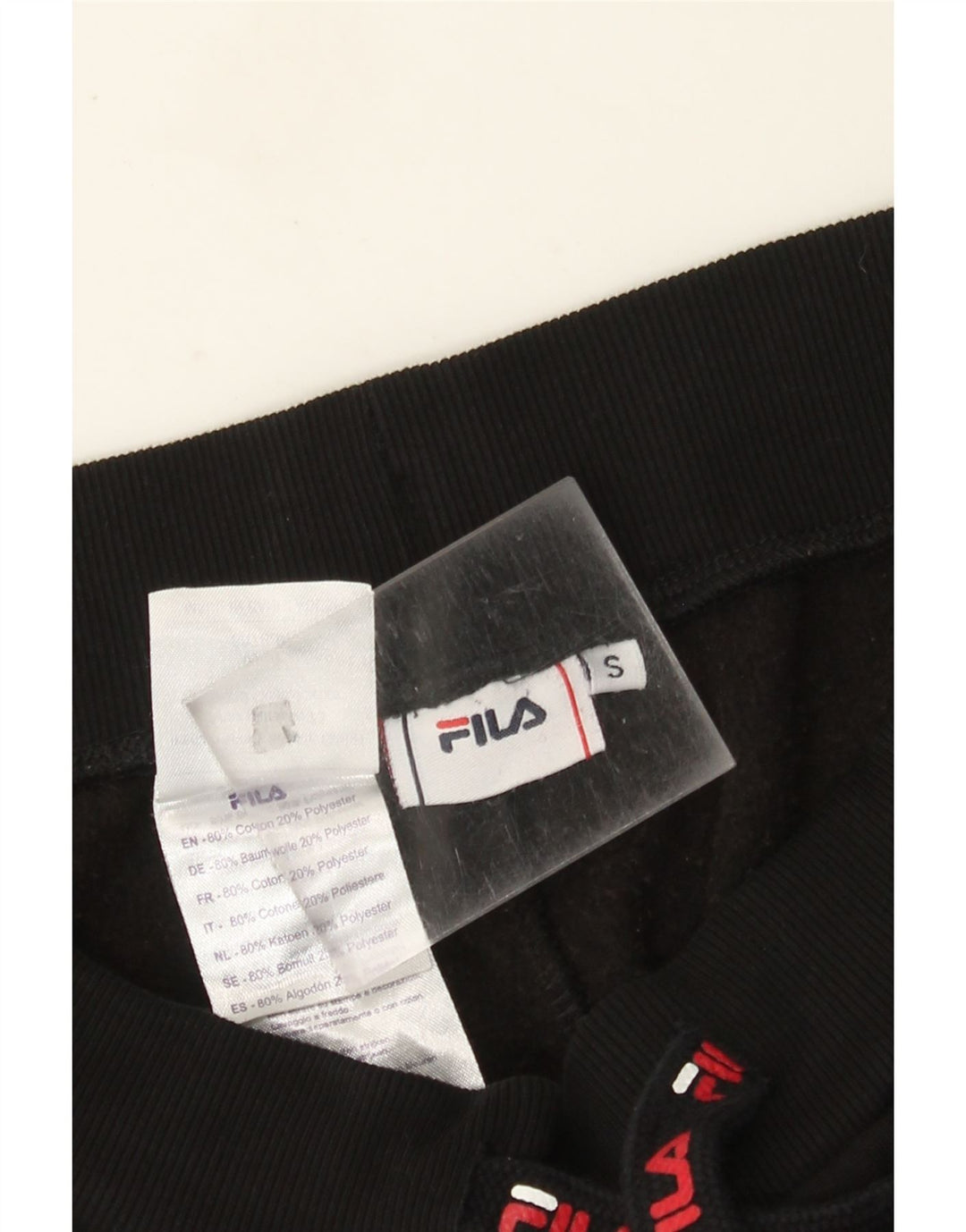 Pantaloni da tuta grafica da uomo Fila Joggers piccoli in cotone nero