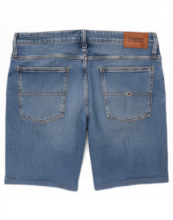 Pantaloncini di jeans da uomo Tommy Hilfiger grandi W36 cotone blu