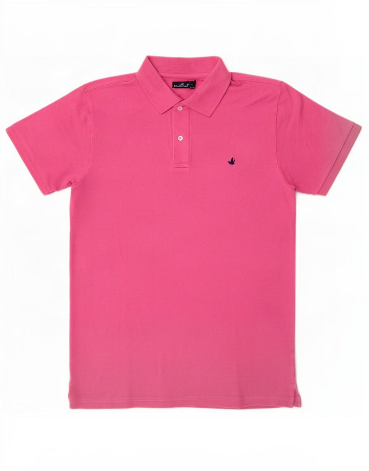 Polo da uomo Brooksfield in cotone rosa medio