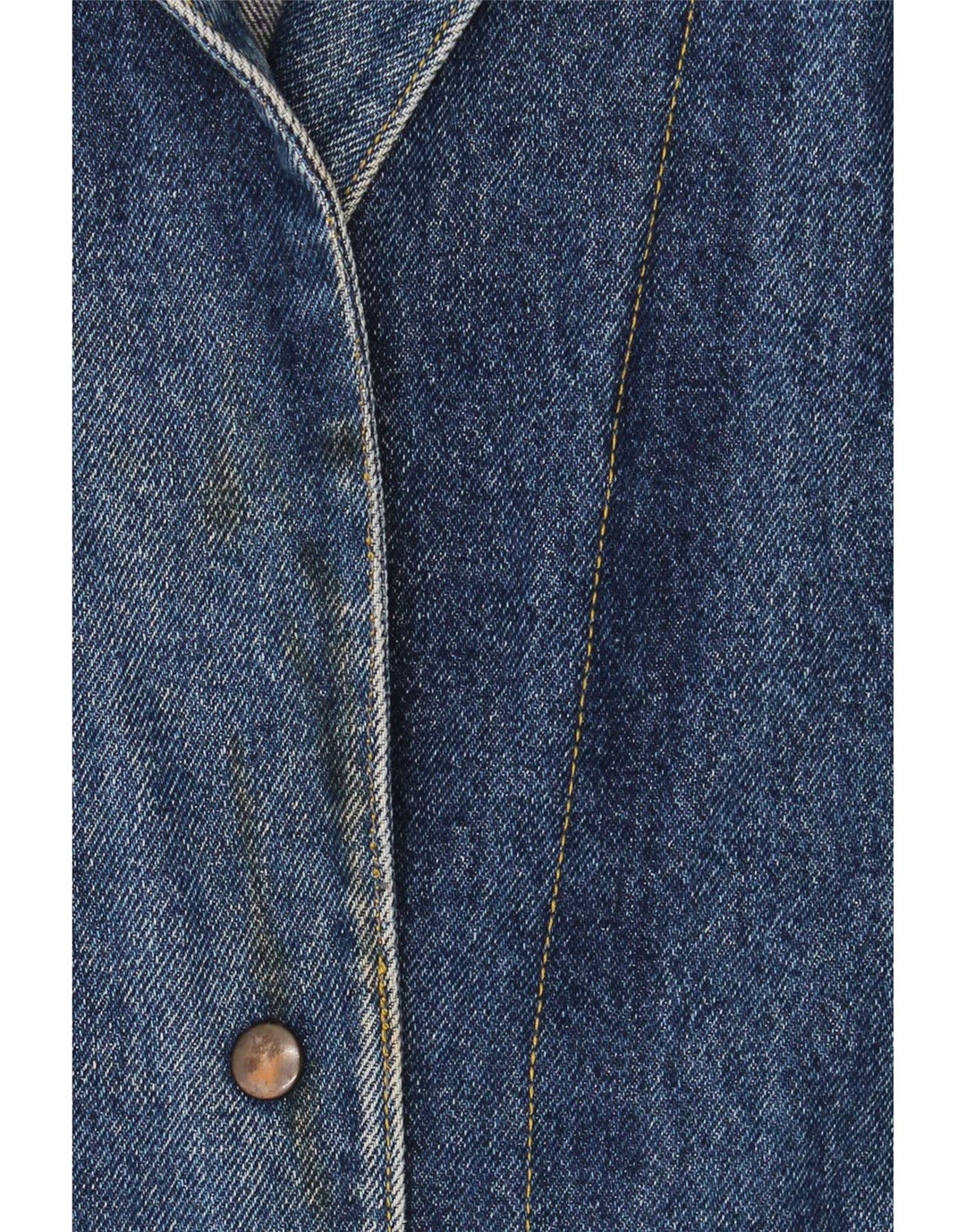 Giacca blazer in denim oversize da donna vintage a 2 bottoni UK 18 XL Blu