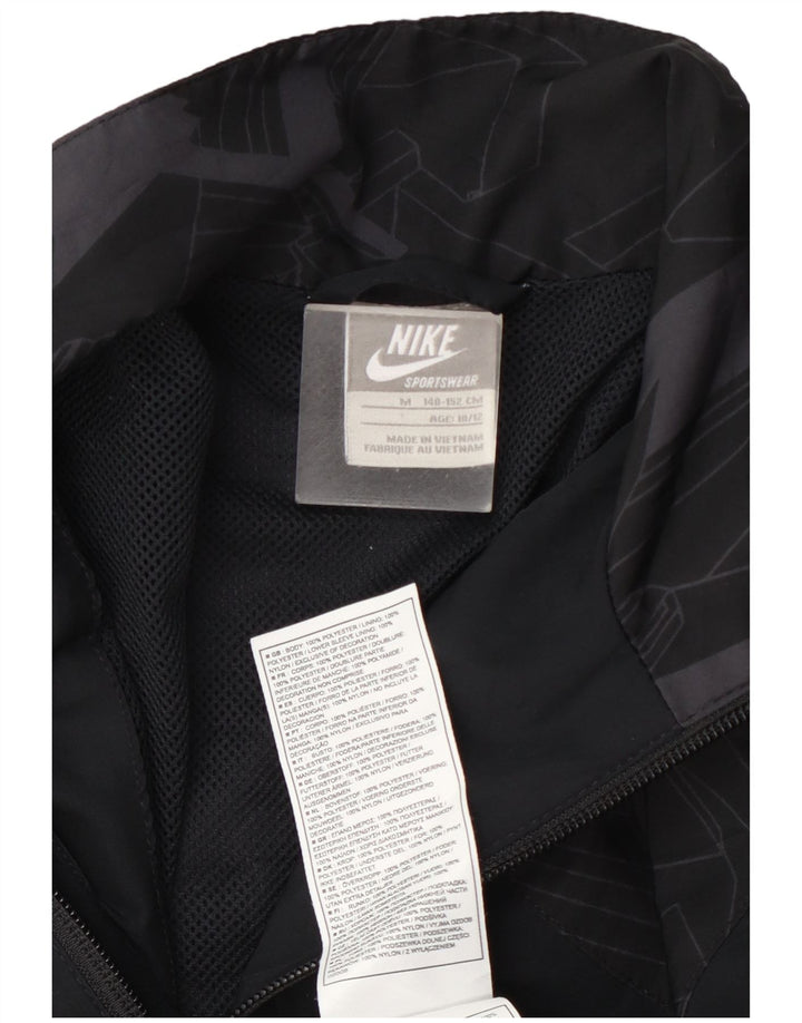 Giacca superiore della tuta da ragazzo Nike 10-11 anni media blu navy geometrica